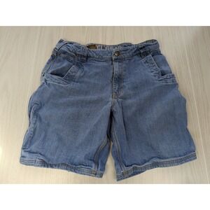 GRAVEL GEAR Shorts Men's Blue Denim 34 Cargo Carpenter pockets